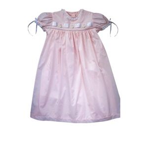 Embroidery Cotton Bunny 🐇Pink Dress. Size 7